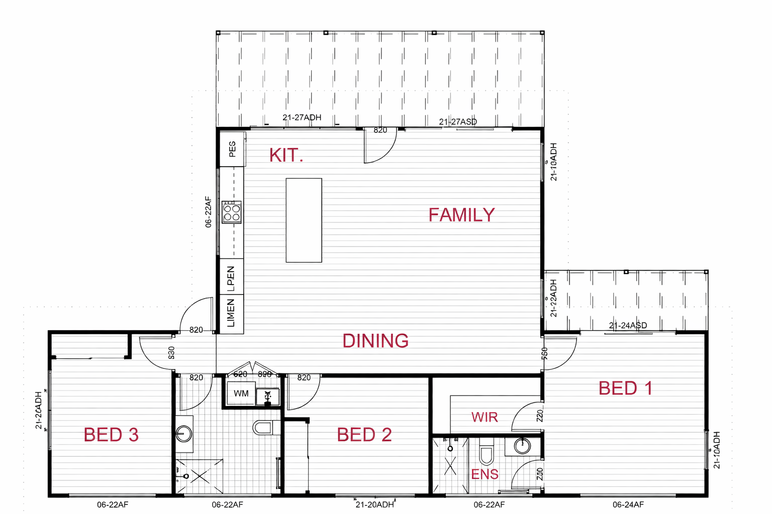 3 bedroom Opalite floor plan